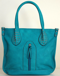 Trendy CROSSBODY tyrkysová kabelka taška s CVOČKY