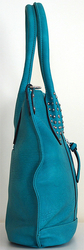 Trendy CROSSBODY tyrkysová kabelka taška s CVOČKY