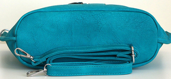 Trendy CROSSBODY tyrkysová kabelka taška s CVOČKY